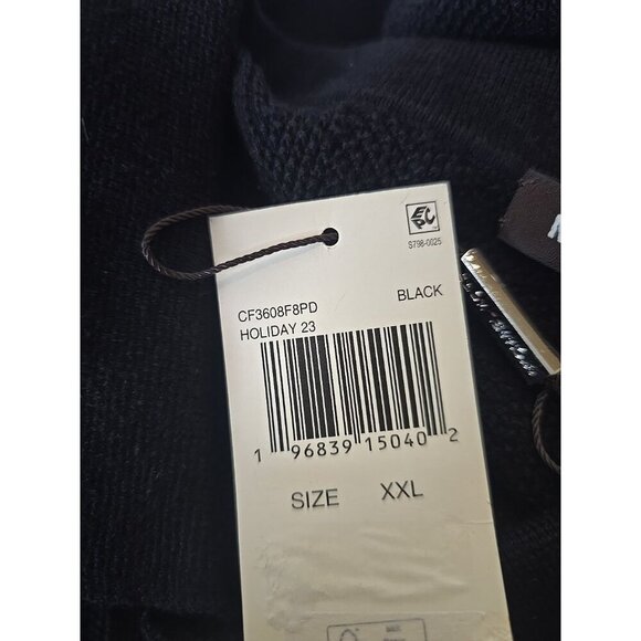 Michael Kors Sweater Shirt Men's Size XXL Black Button Up Short Sleeve t72 - Picture 7 of 8